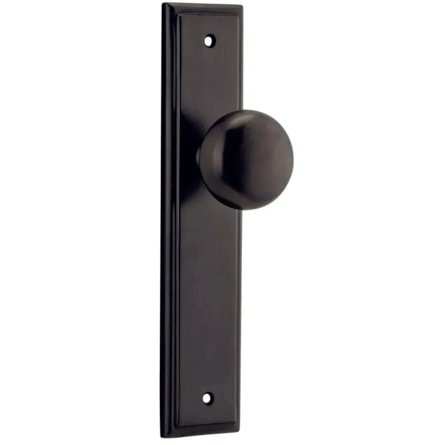 Iver Door Knob Cambridge Stepped Latch Pair Signature Brass