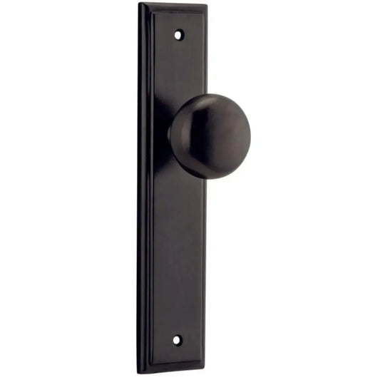 Iver Door Knob Cambridge Stepped Latch Pair Signature Brass