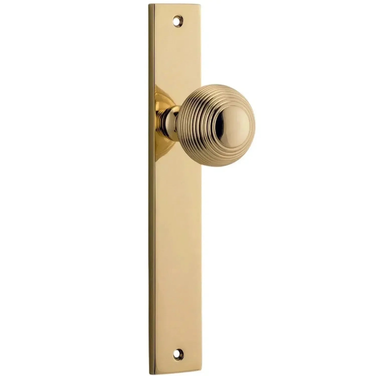 Iver Door Knob Guildford Rectangular Latch Pair Polished Brass