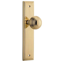 Iver Door Knob Guildford Stepped Latch Pair Polished Brass