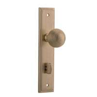 Iver Door Knob Guildford Stepped Privacy Pair Brushed Brass