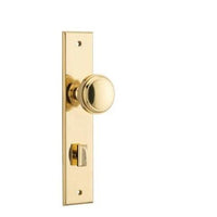 Iver Door Knob Paddington Chamfered Privacy Pair Polished Brass