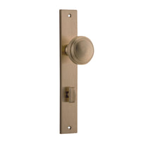 Iver Door Knob Paddington Rectangular Privacy Pair Brushed Brass