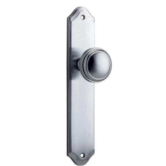 Iver Door Knob Paddington Shouldered Latch Pair Brushed Chrome
