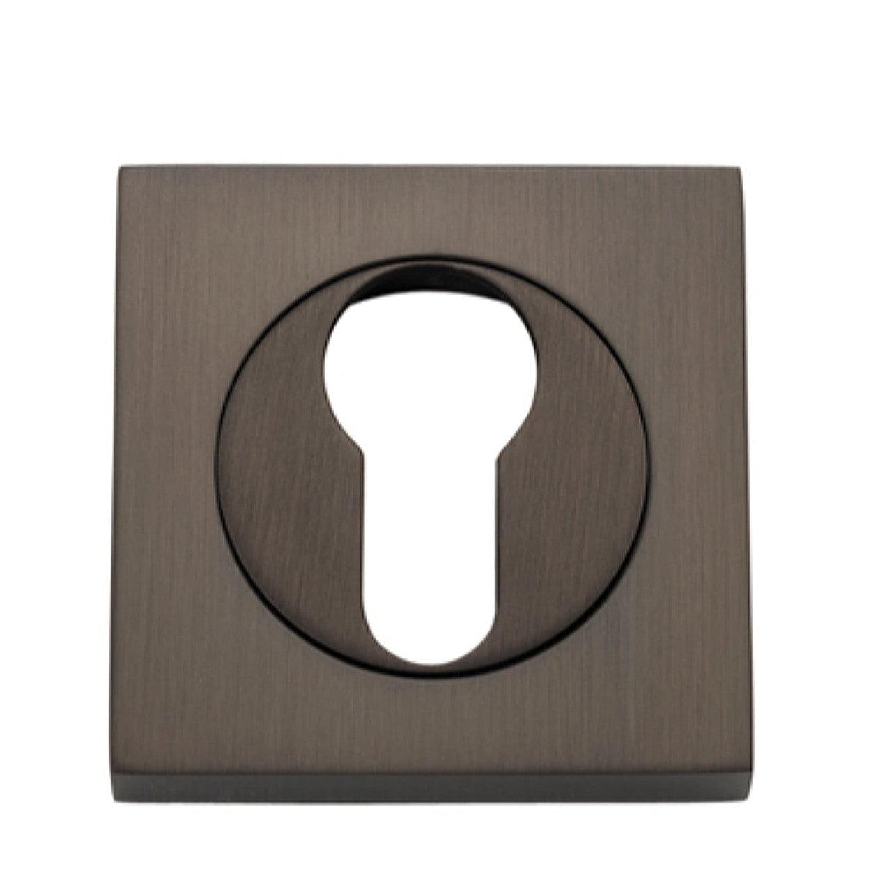 Iver Escutcheon Euro Concealed Fix Square Pair Signature Brass