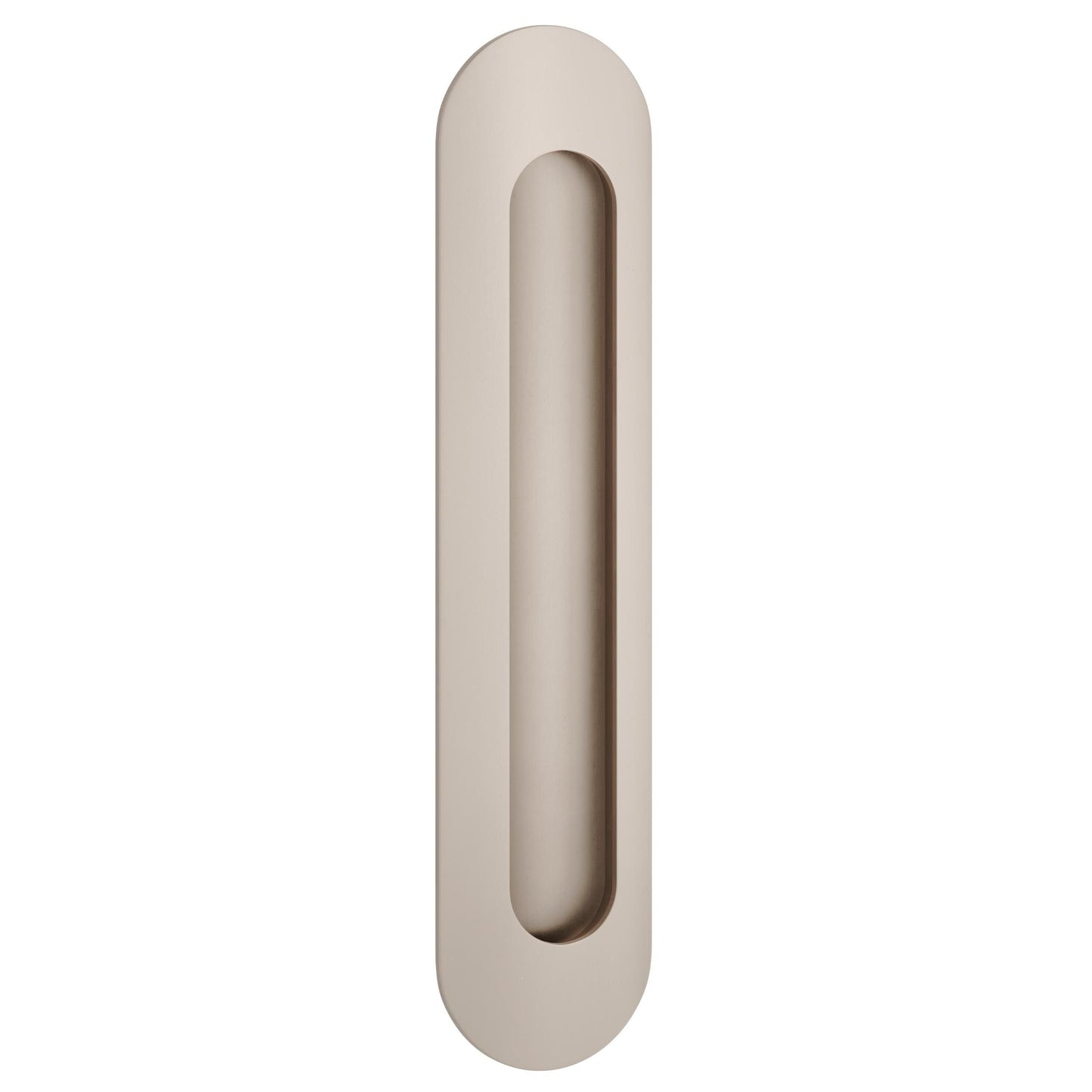 Iver Flush Pull Puerto Oval Satin Nickel