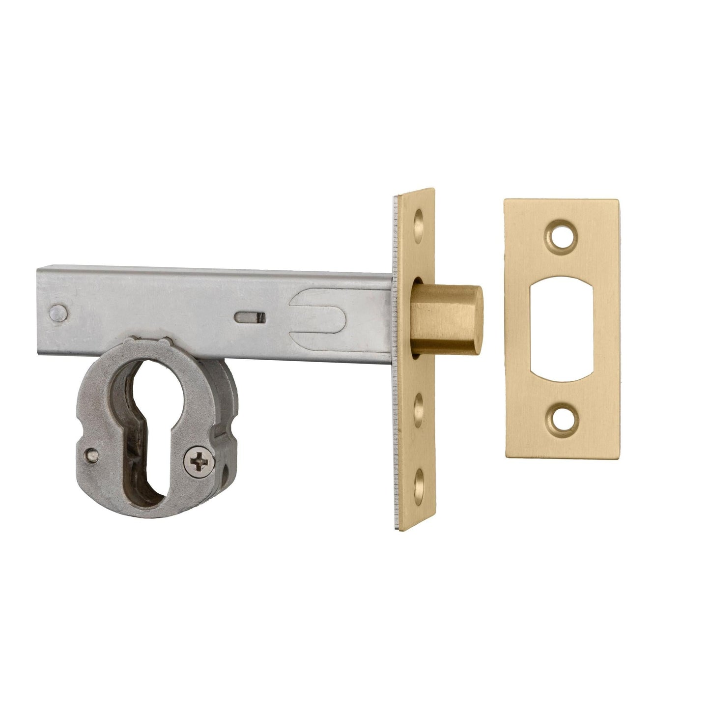 Iver Mortice Deadbolt Euro Brushed Gold PVD Backset 60mm