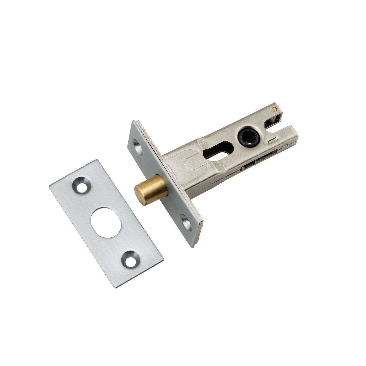 Iver Privacy Bolt Round Bolt Brushed Chrome Backset 45mm