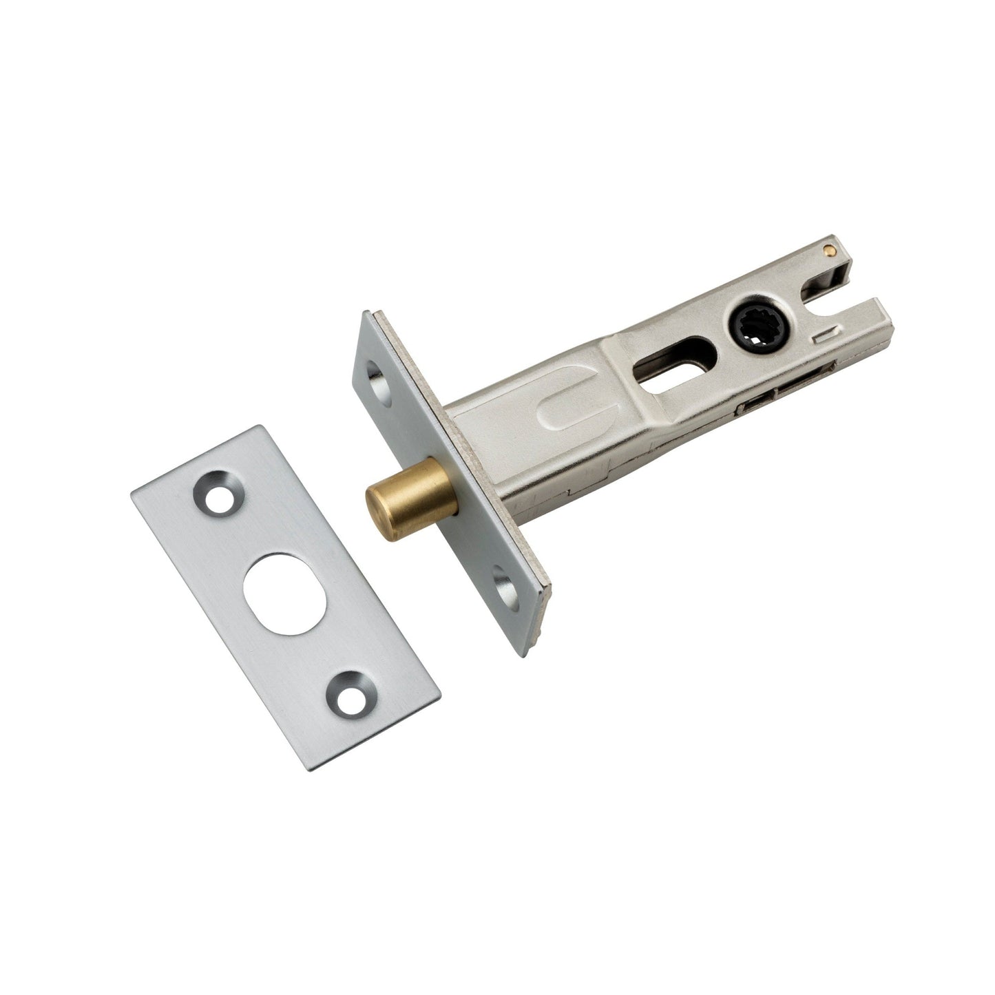 Iver Privacy Bolt Round Bolt Brushed Chrome Backset 60mm