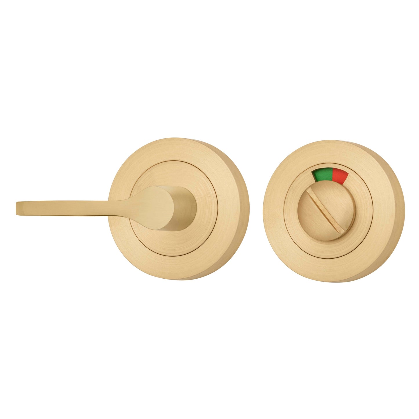 Iver Privacy Turn Accessibility With Indicator Round Brushed Brass
