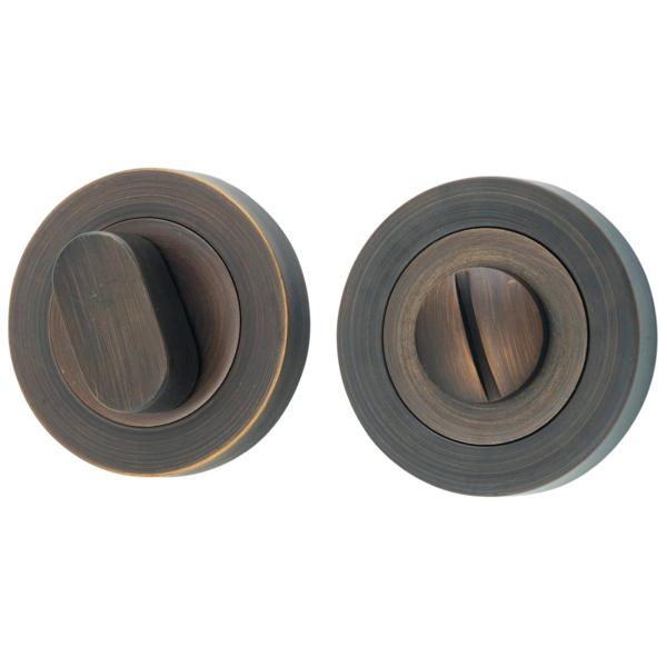 Iver Privacy Turn Oval Concealed Fix Round Signature Brass