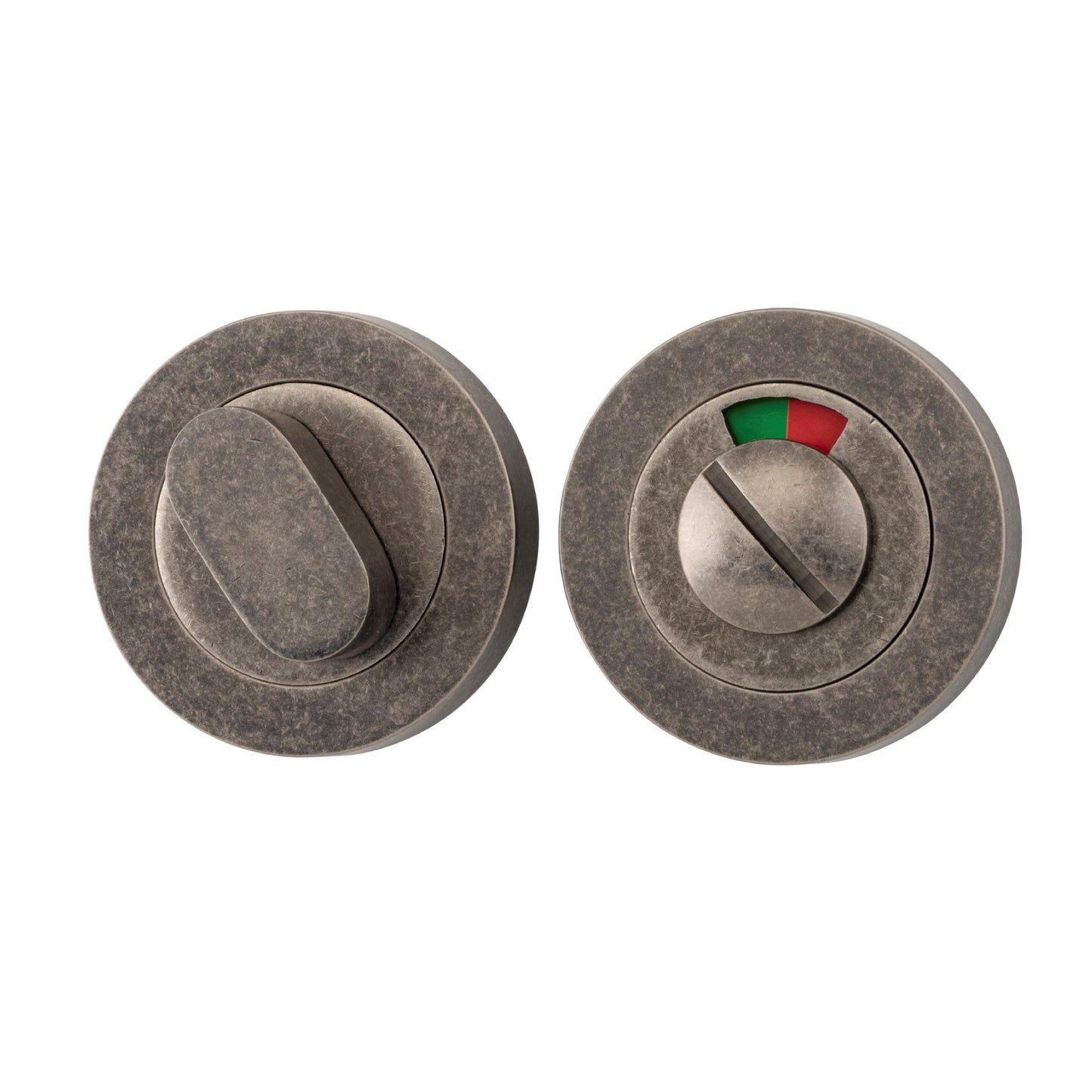 Iver Privacy Turn Oval with Indicator Concealed Fix Round Distressed Nickel