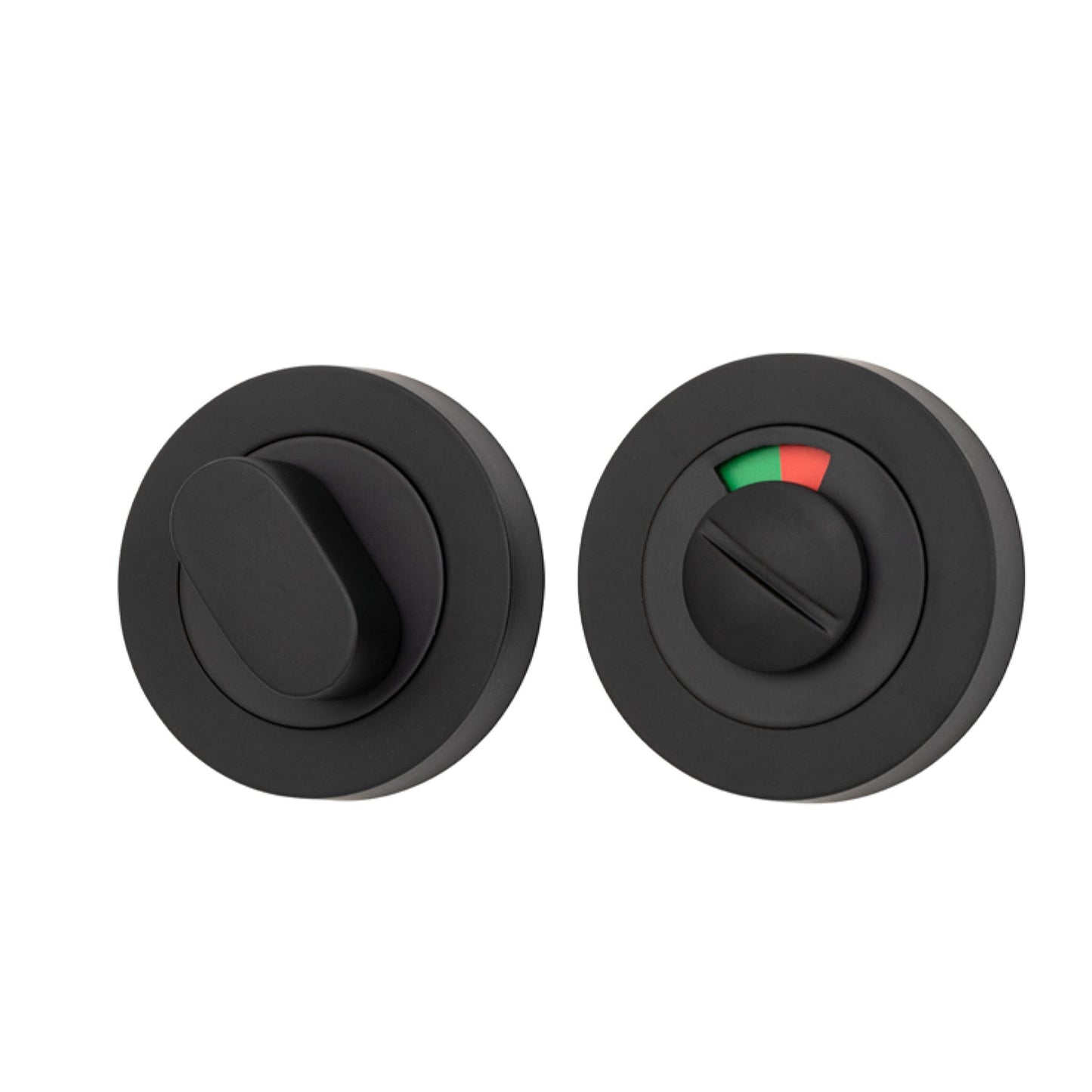 Iver Privacy Turn Oval with Indicator Concealed Fix Round Matt Black