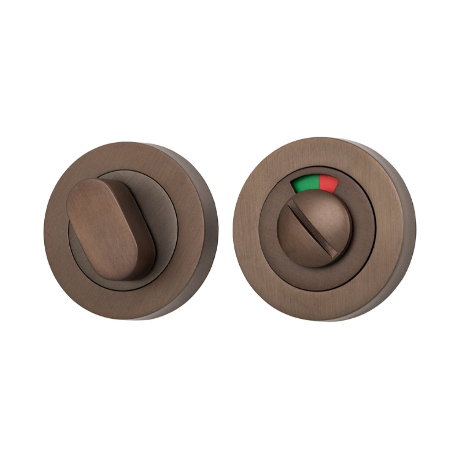 Iver Privacy Turn Oval with Indicator Concealed Fix Round Signature Brass