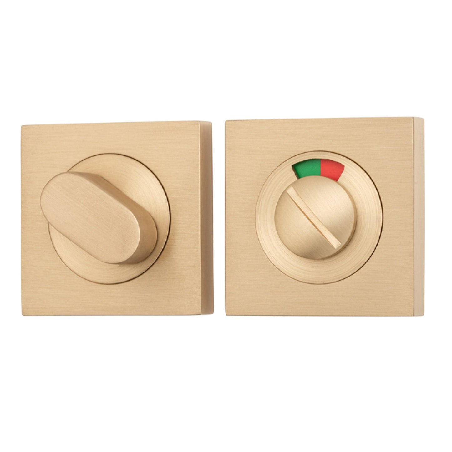 Iver Privacy Turn Oval with Indicator Concealed Fix Square Brushed Brass