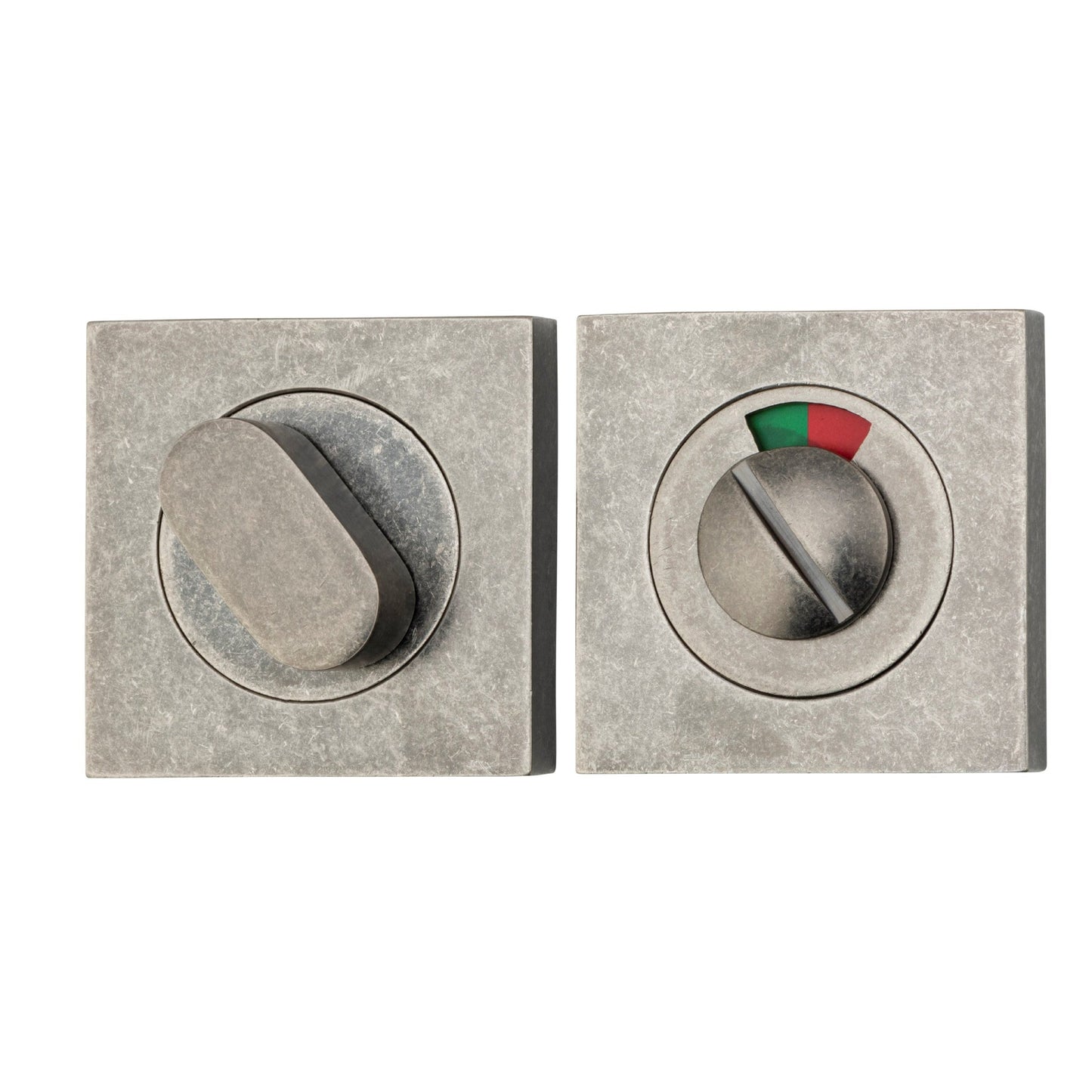 Iver Privacy Turn Oval with Indicator Concealed Fix Square Distressed Nickel