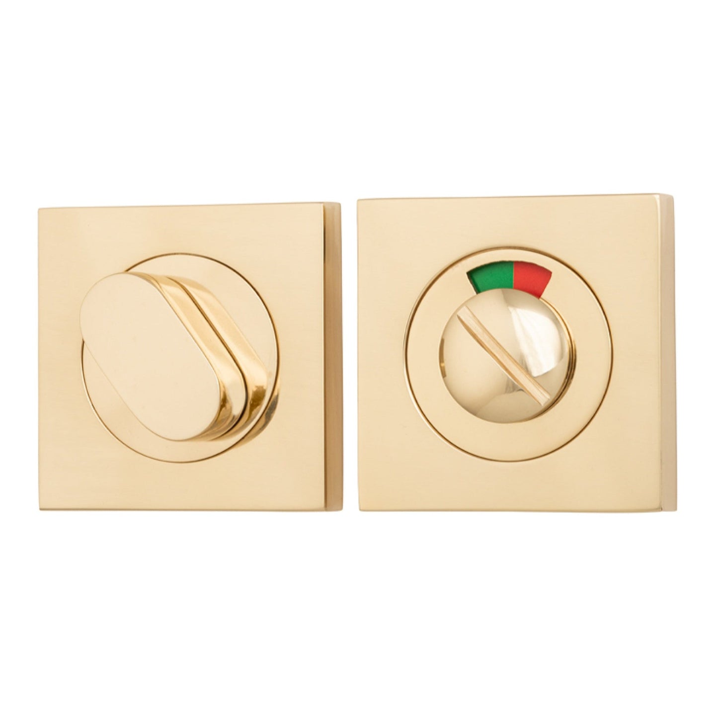 Iver Privacy Turn Oval with Indicator Concealed Fix Square Polished Brass