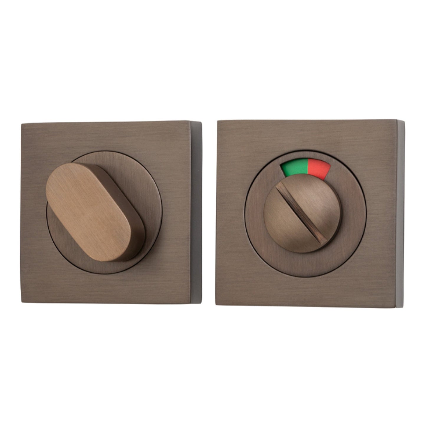 Iver Privacy Turn Oval with Indicator Concealed Fix Square Signature Brass