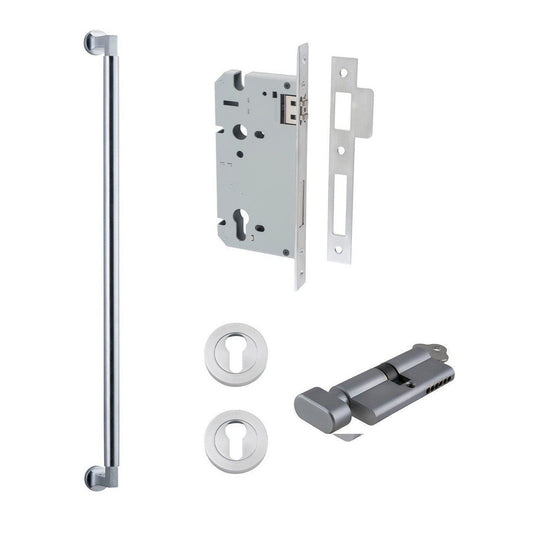 Iver Pull Handle Berlin Key/Thumb Brushed Chrome Entrance Kit L635mm