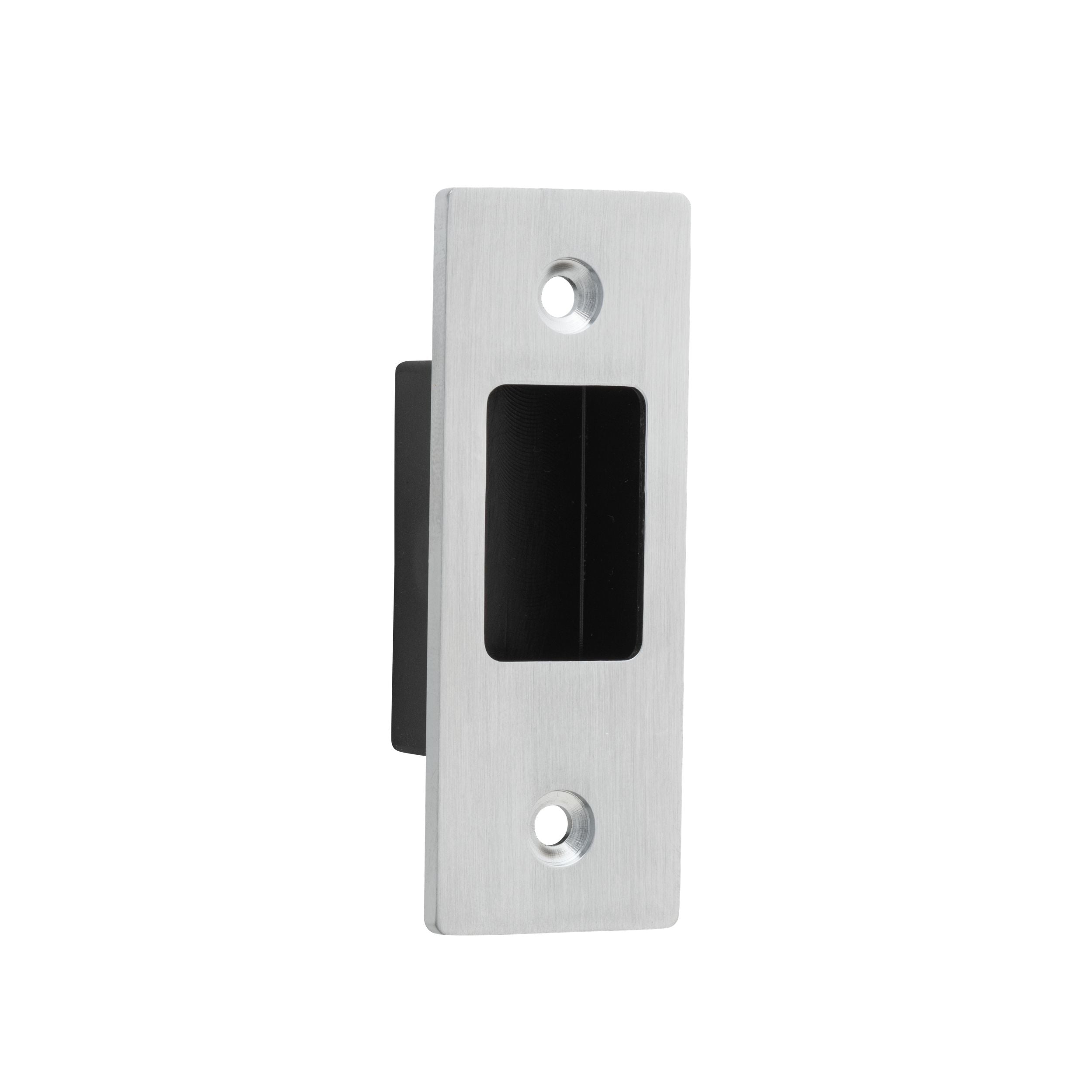 Iver Sliding Door Edge Pull Rectangular Brushed Chrome H76xW28mm