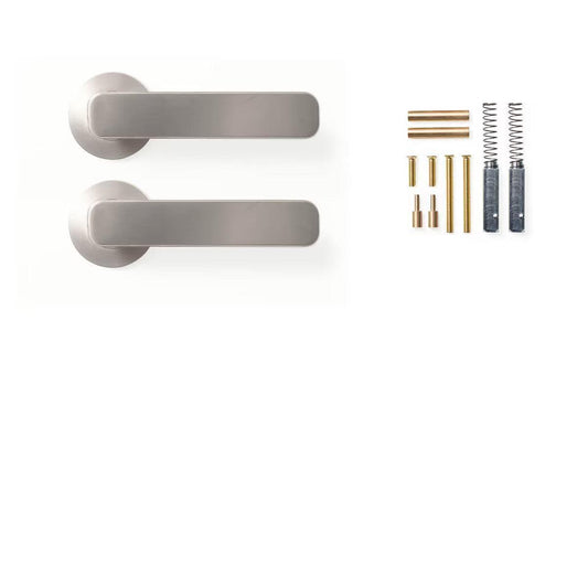 Momo Aspen Door Handle Set Dull Brushed Nickel