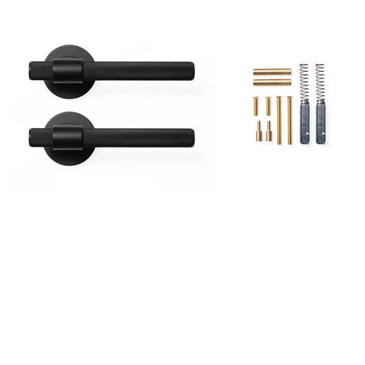 Momo Belgravia Door Handle Set Matt Black