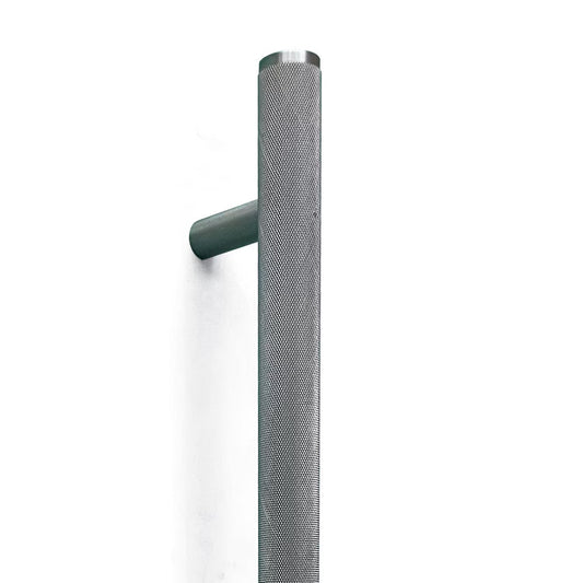 Momo Bellevue Knurled Entry Door Pull Handle Dull Brushed Nickel