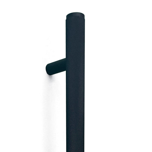 Momo Bellevue Knurled Entry Door Pull Handle Matt Black