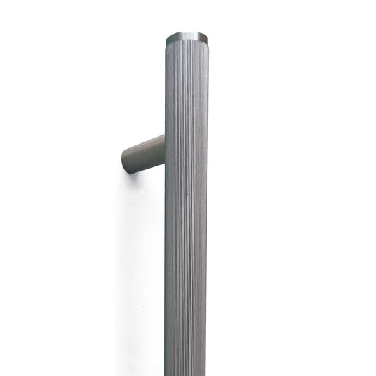 Momo Bellevue Lined Entry Door Pull Handle Dull Brushed Nickel