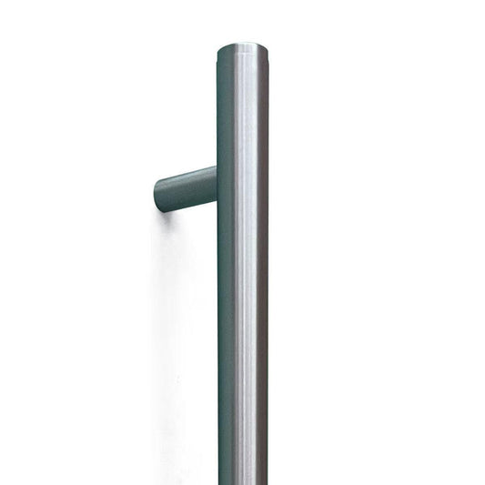 Momo Bellevue Plain Entry Door Pull Handle Dull Brushed Nickel