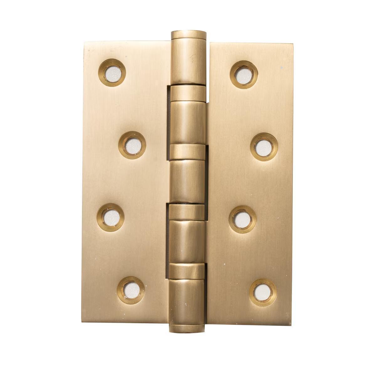 Momo Hinge 100mm X 76mm Brushed Satin Brass