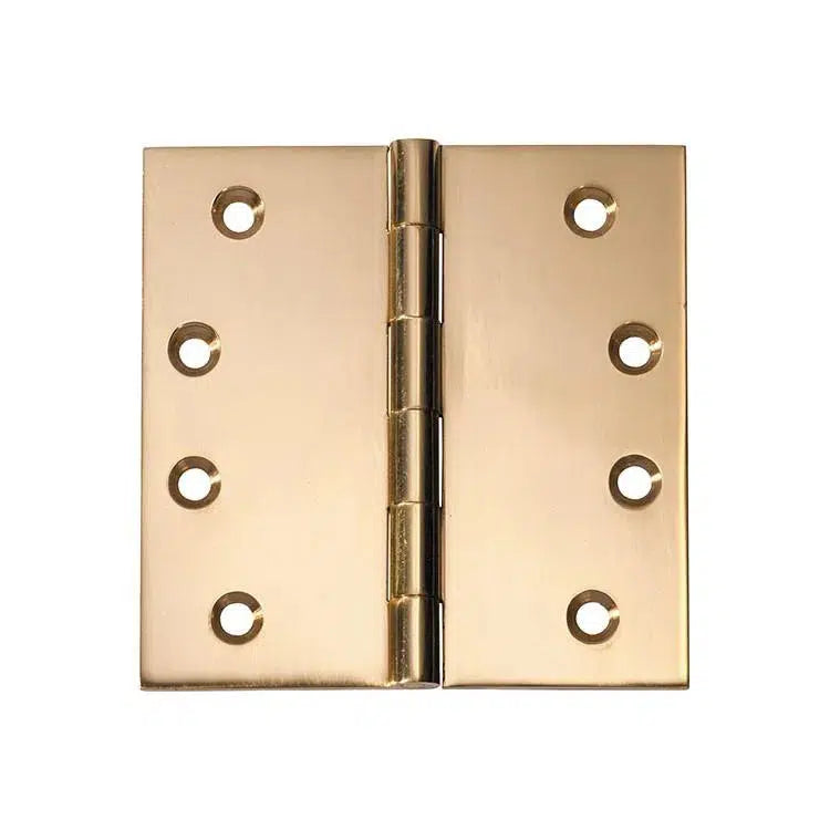 SDG Hinge Fixed Pin Polished Brass W100mm