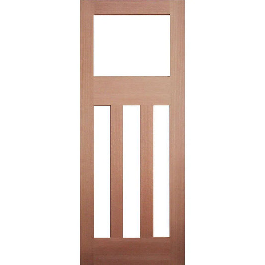 Solid Exterior 4 Glass Panel Bungalow Door