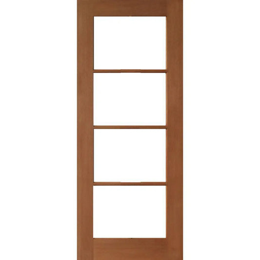 Solid Exterior 4 Glass Panel French Door