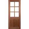 Solid Exterior 6 Glass Panel French Door