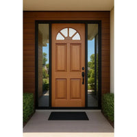 Solid Exterior Arched Classic Glass Door