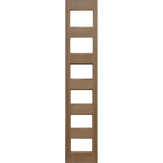 Solid Exterior Horizontal 6 Glass Panel Sidelight