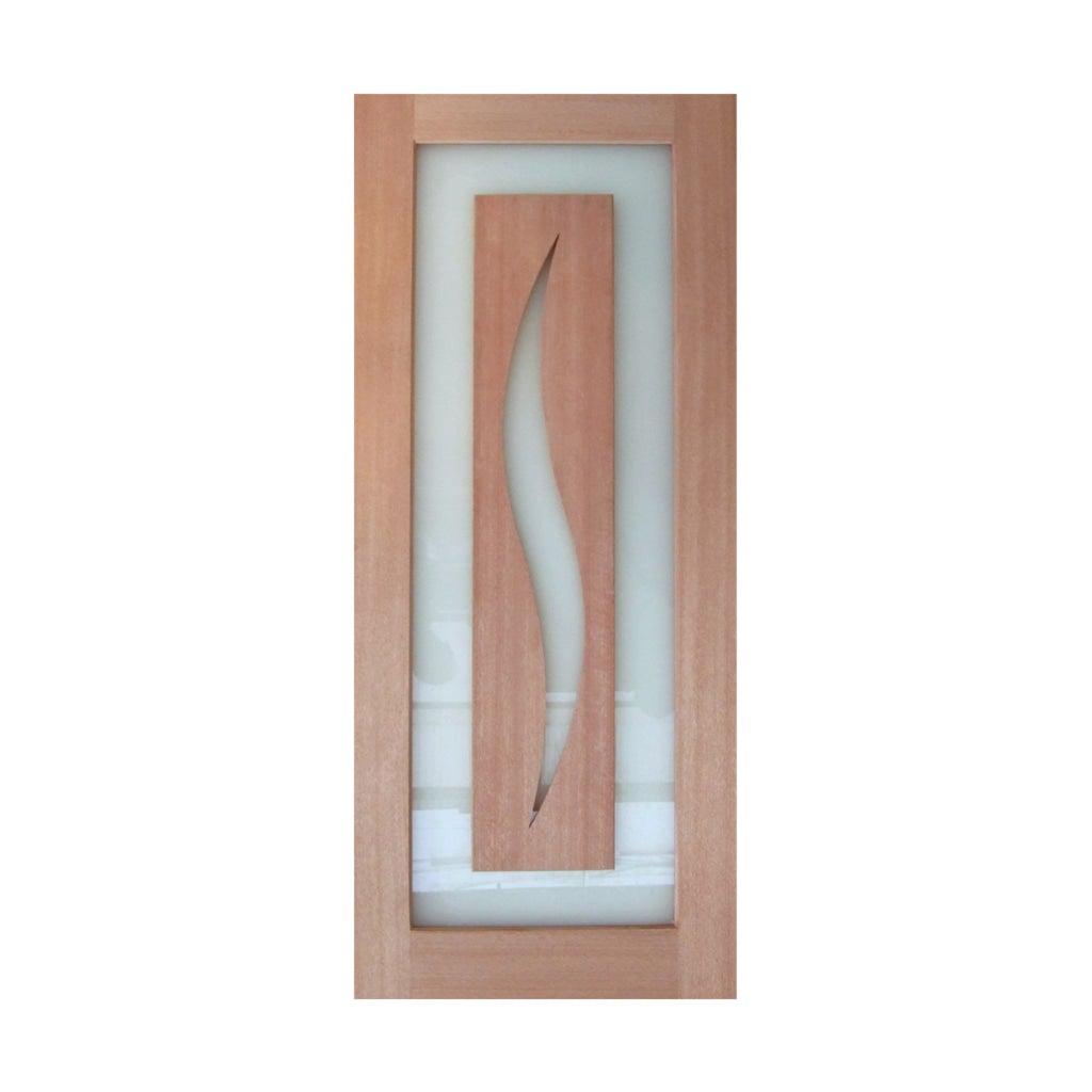 Solid Exterior Leaf 2 Glass Panel Door