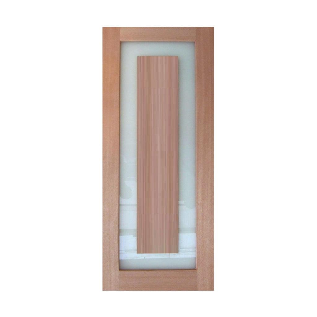 Solid Exterior Rectangle 1 Glass Panel Door