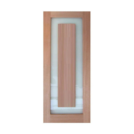 Solid Exterior Rectangle 1 Glass Panel Door