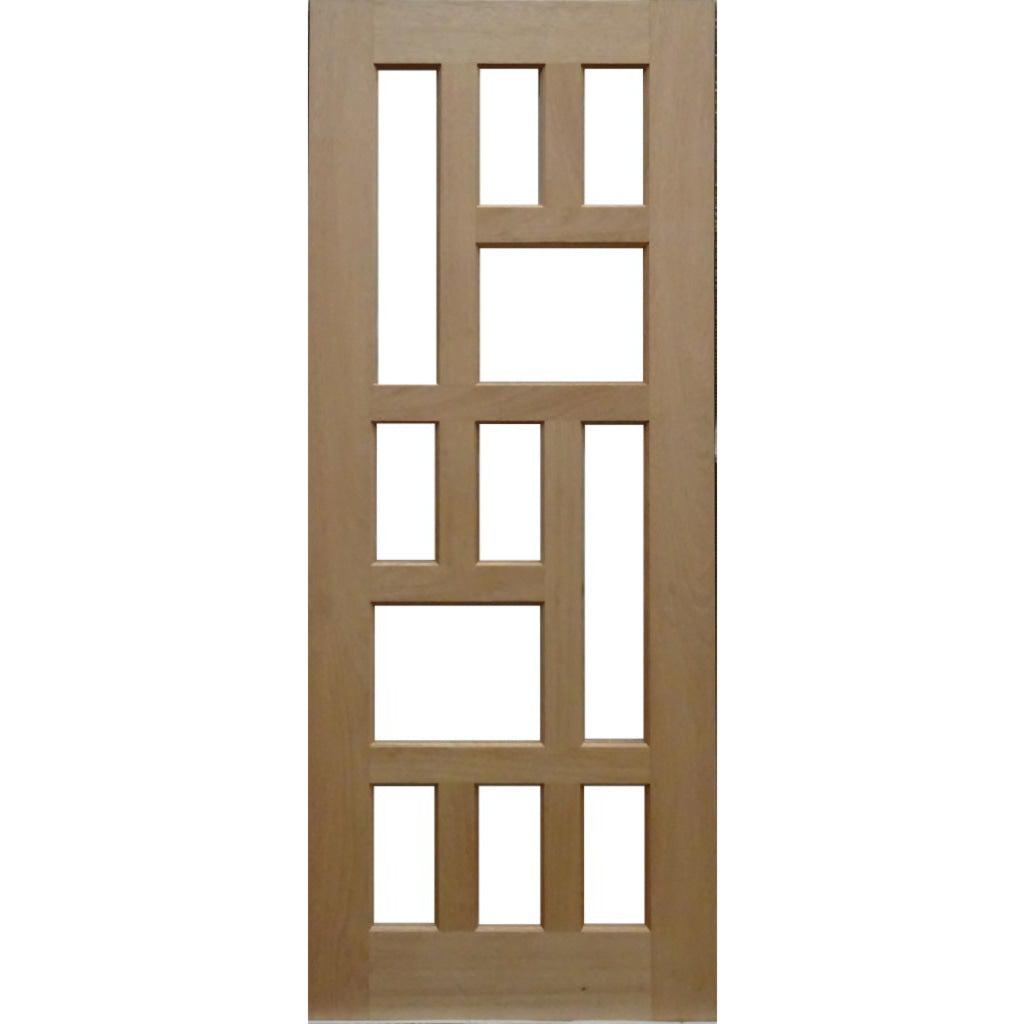 Solid Exterior Tetris Glass Panel Door