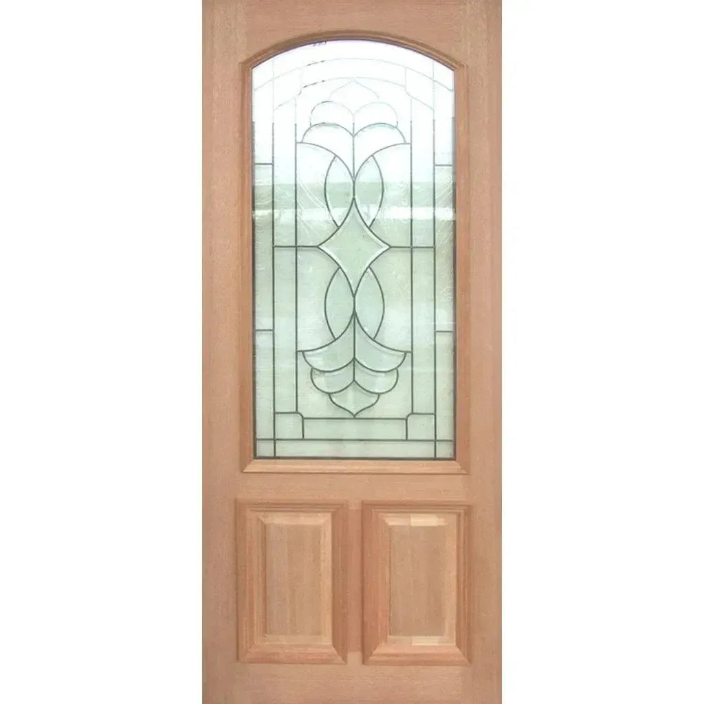 Solid Exterior Triple Glazed Leadlight Doors With Heavy Moulding