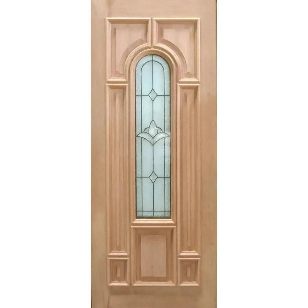 Solid Exterior Triple Glazed Leadlight Doors With Heavy Moulding