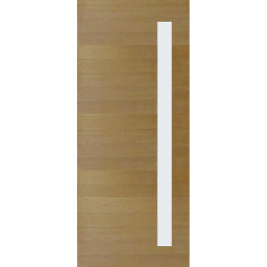 Solid Exterior Vertical 1 Glass Panel Door