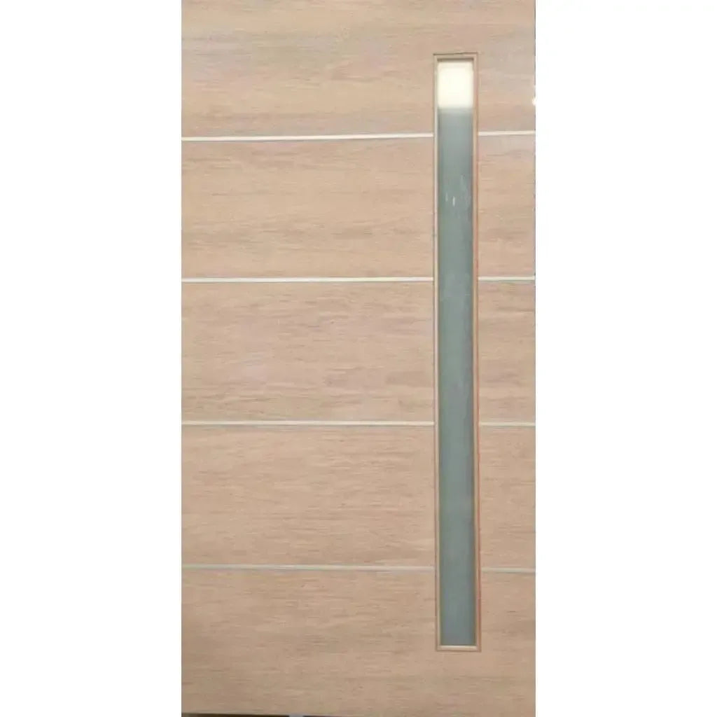 Solid Exterior Vertical Glass Panel Door