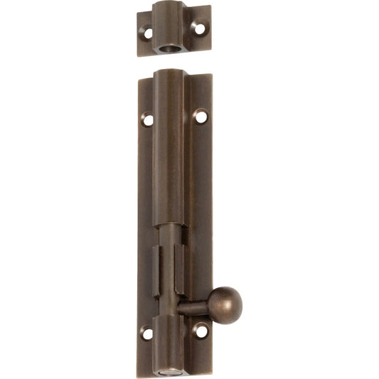 Tradco Barrel Bolt Antique Brass L100mm
