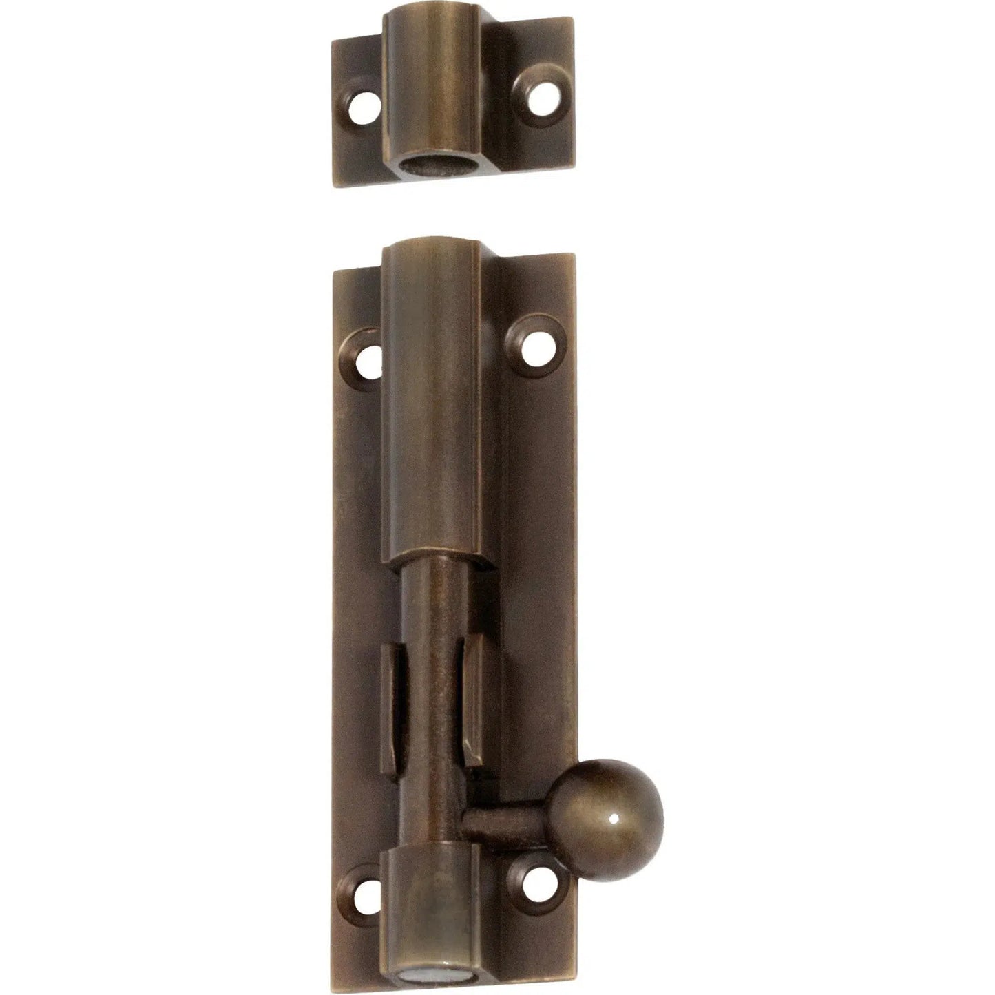 Tradco Barrel Bolt Antique Brass L75mm