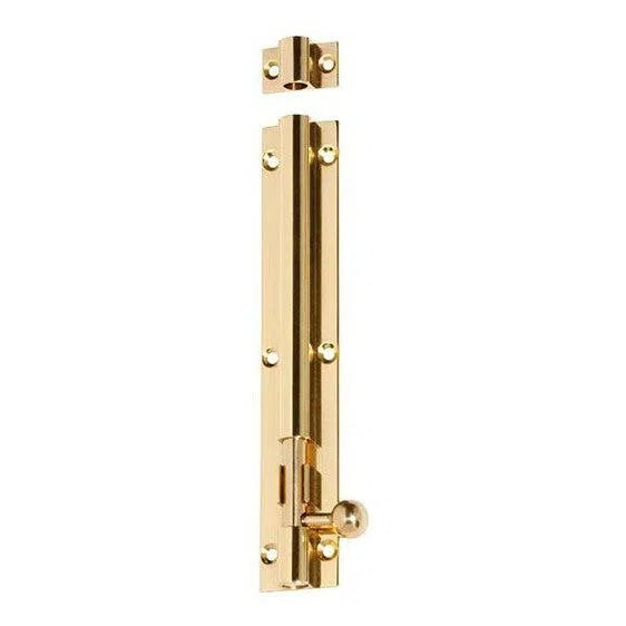 Tradco Barrel Bolt Polished Brass L150mm
