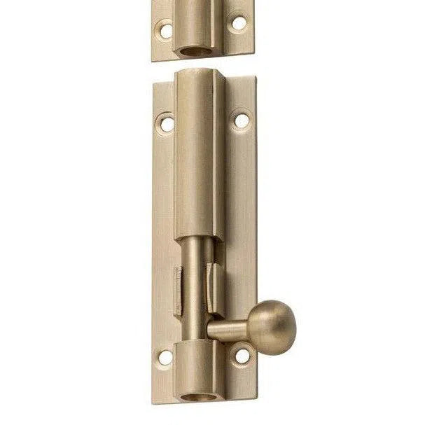 Tradco Barrel Bolt Satin Brass L75mm