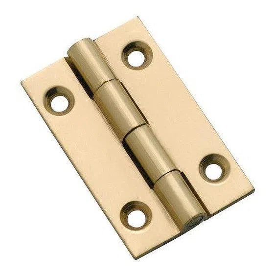 Tradco Cabinet Hinge Fixed Pin Polished Brass H38xW22mm
